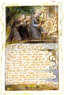 The Garden of Love, vormgegeven en geïllustreerd door William Blake zelf