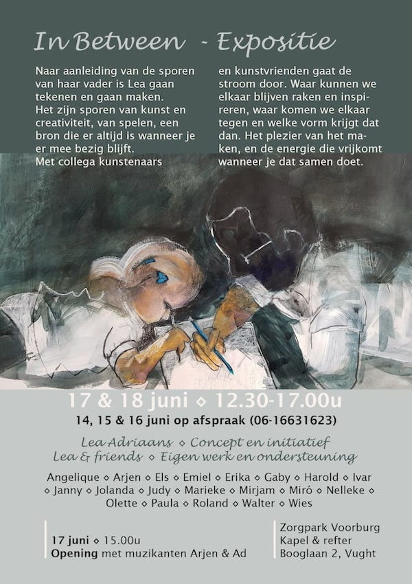 In Between 1, expositie Lea Adriaans & Friends, flyer